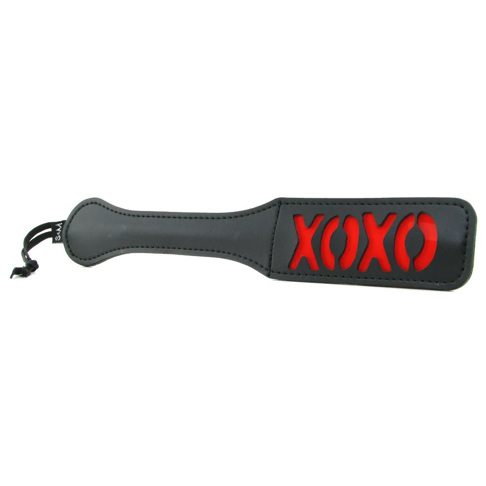 XOXO Love Leather Paddle for Couples in Black/Red