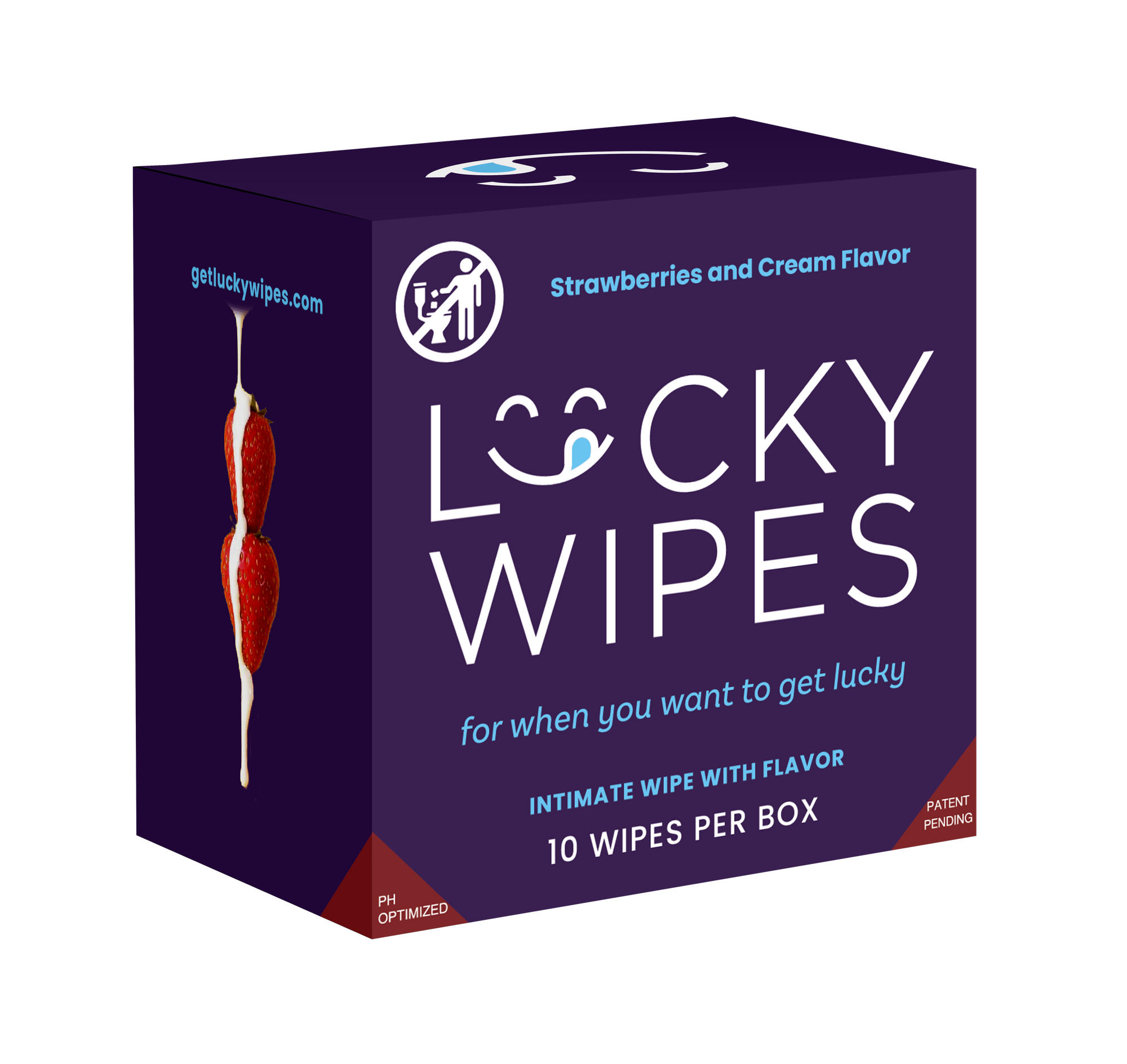 Lucky Wipes For Men Strawberries and Cream Flavor