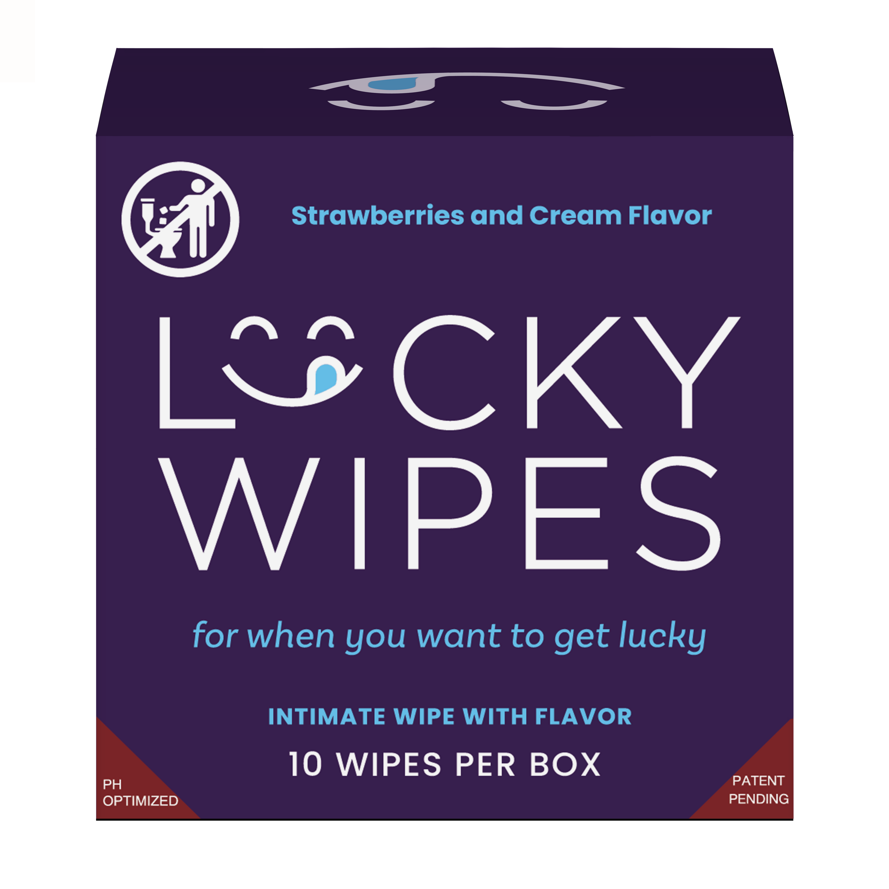 Lucky Wipes For Men Strawberries and Cream Flavor