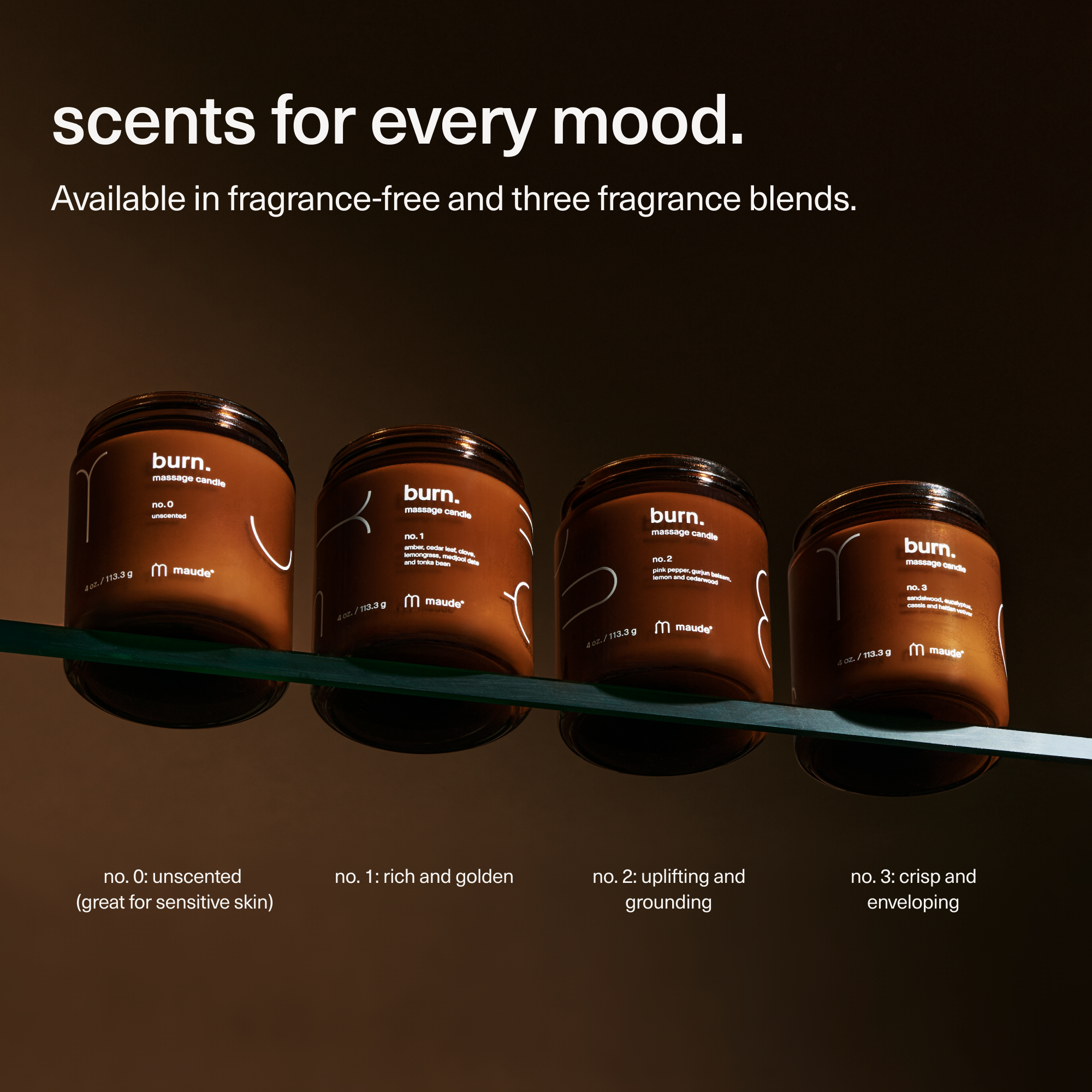 Maude Burn Massage Candle (scent no. 3) - 4oz