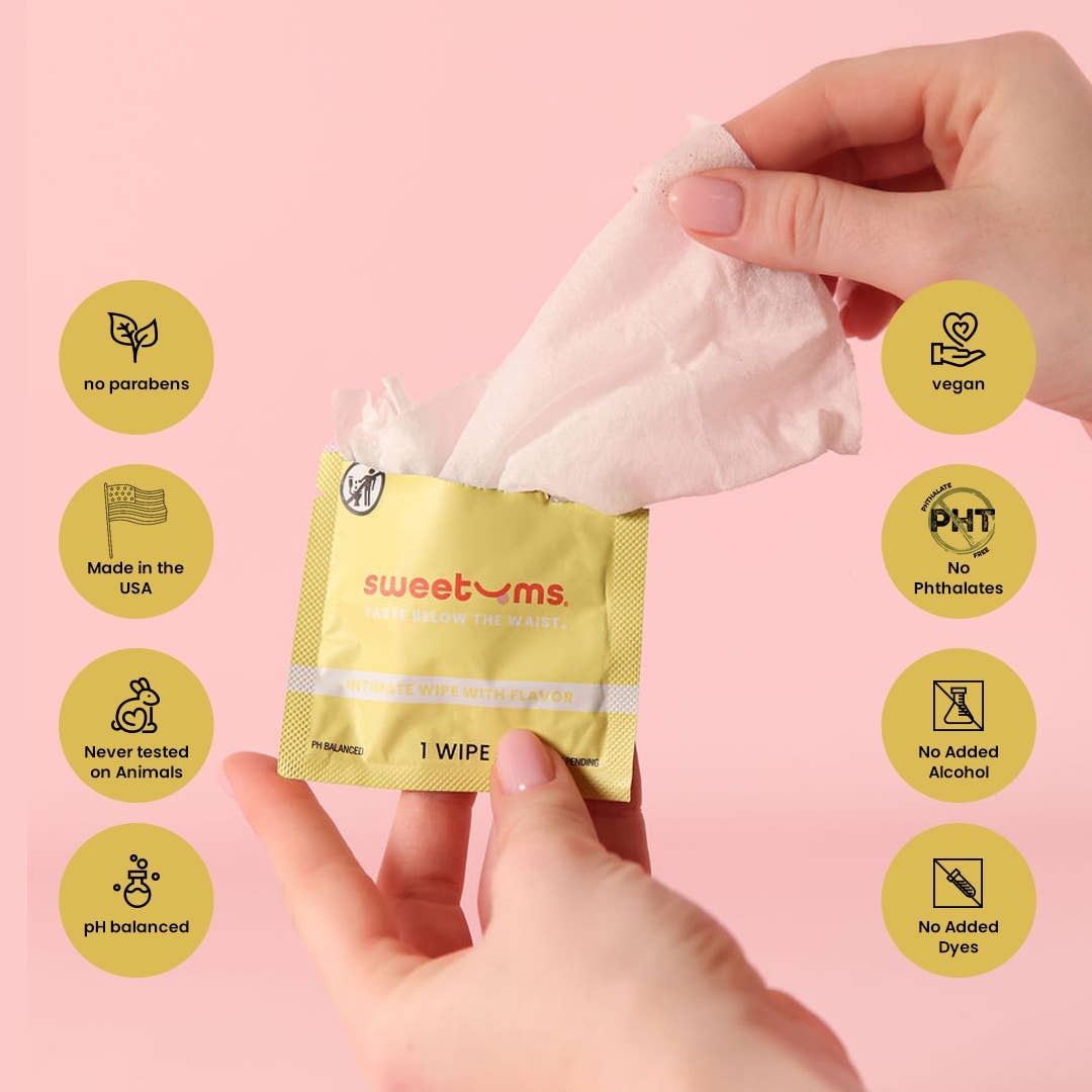 Pina Colada Flavored Intimate Wipes Feminine Wipes