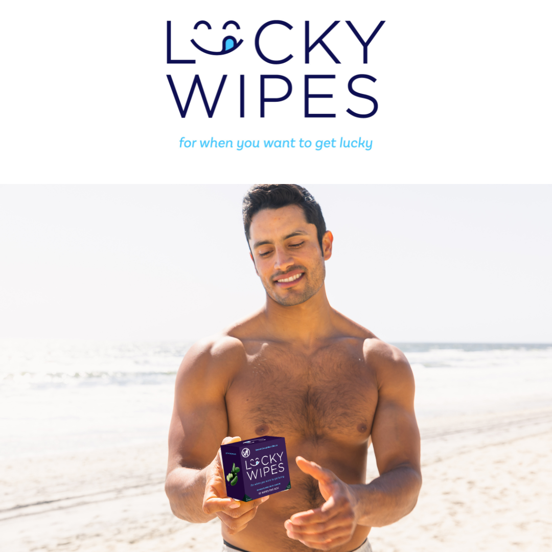 Lucky Wipes For Men Strawberries and Cream Flavor