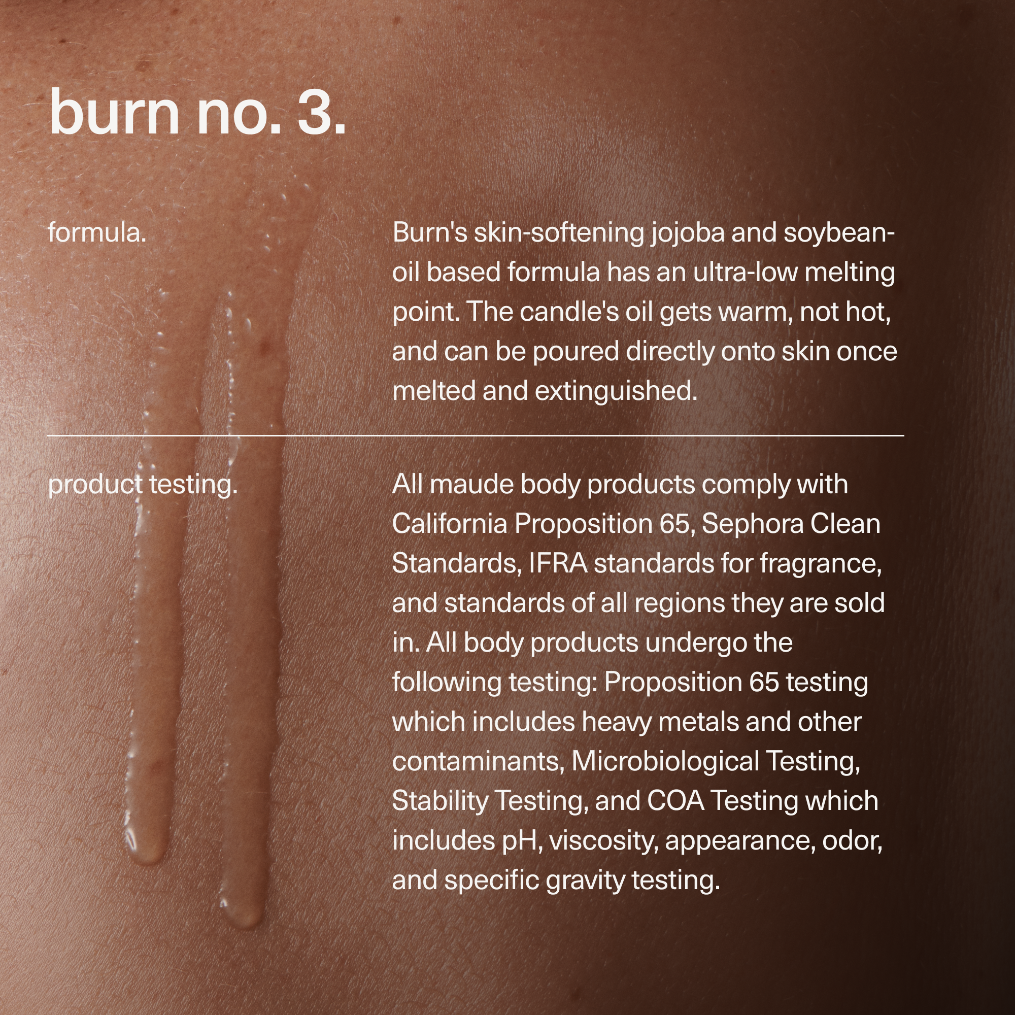 Maude Burn Massage Candle (scent no. 3) - 4oz