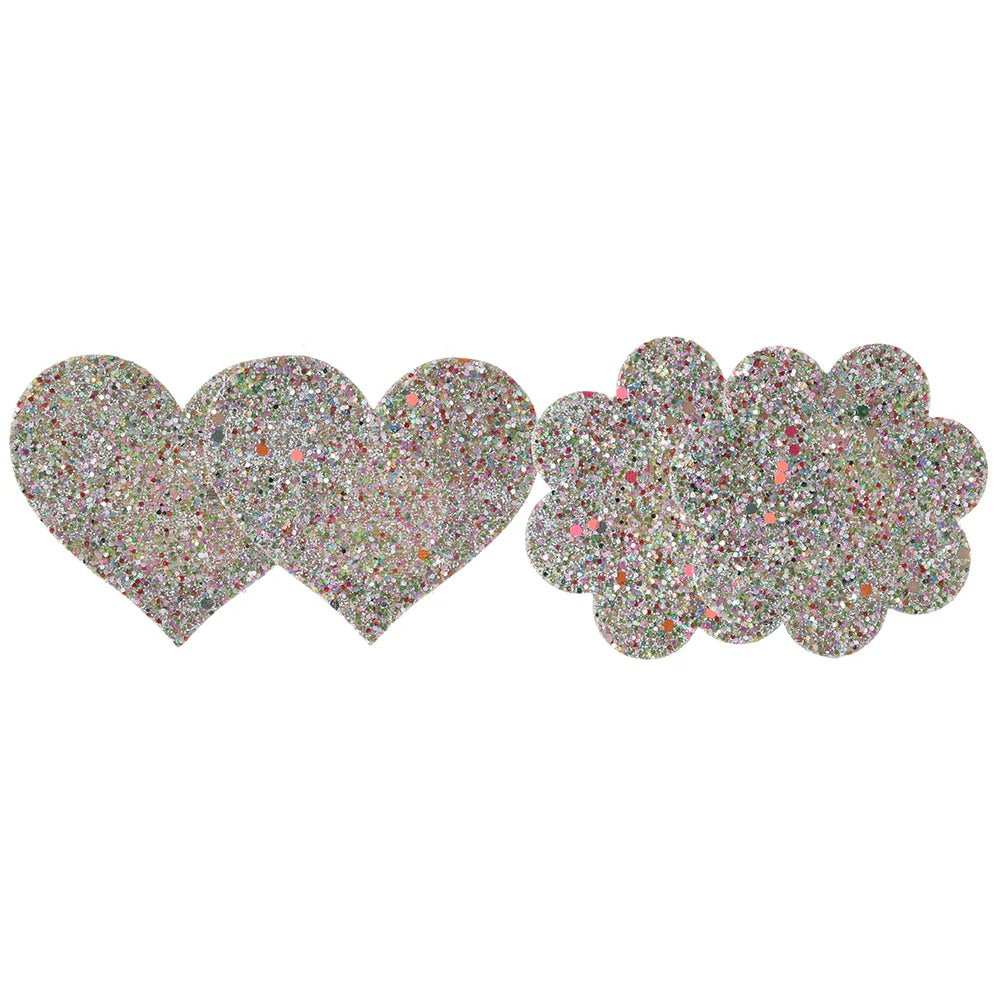 Glow in the Dark Heart & Flower Nipple Cover Pasties Set