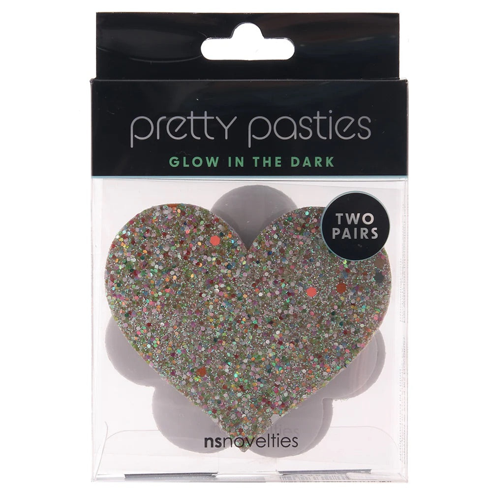 Glow in the Dark Heart & Flower Nipple Cover Pasties Set