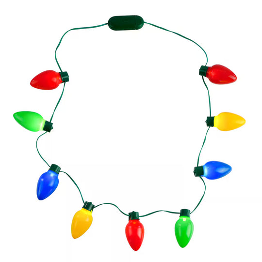 Light Up Holiday Bulb Necklace