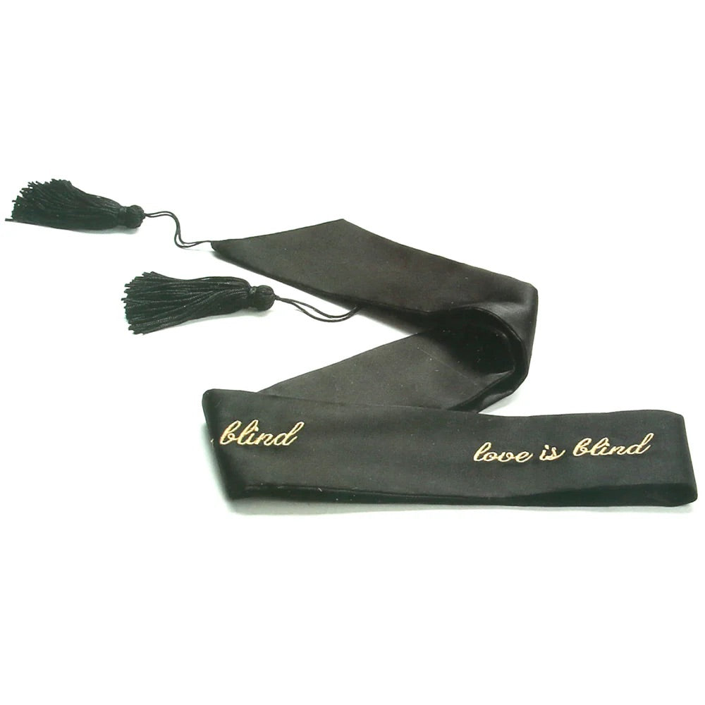 Black Love Is Blind Satin Tie Blindfold