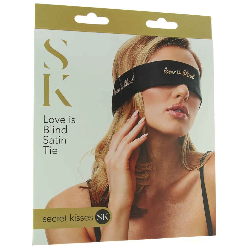 Black Love Is Blind Satin Tie Blindfold