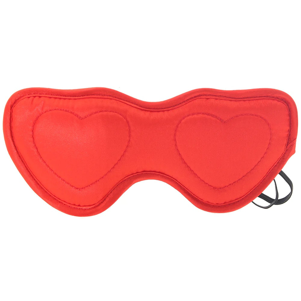 Red Satin Heart Blackout Blindfold