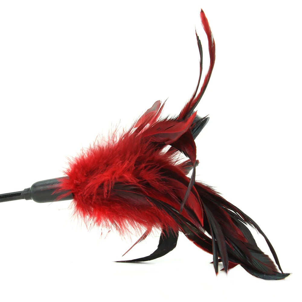 Full Body Feather Tickler Wand in Red