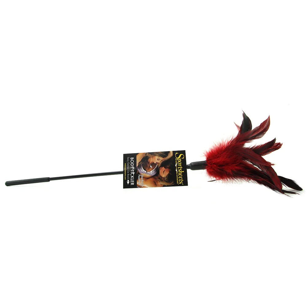 Full Body Feather Tickler Wand in Red