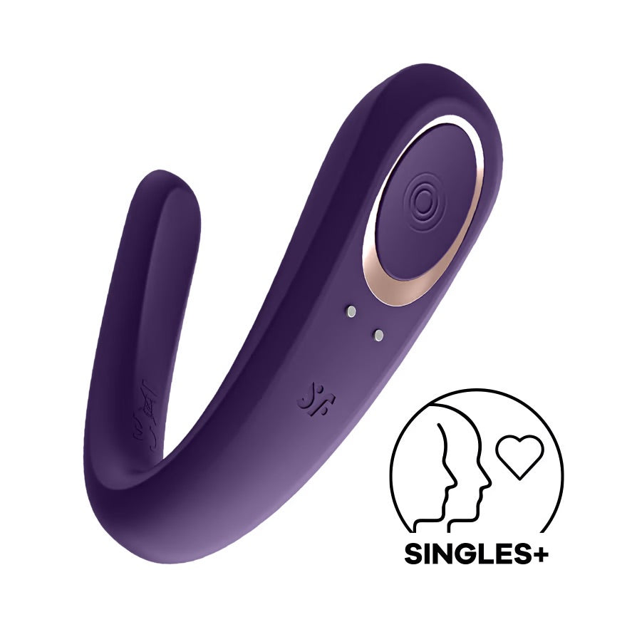 Satisfyer Double Classic Partner Vibrator (Purple)