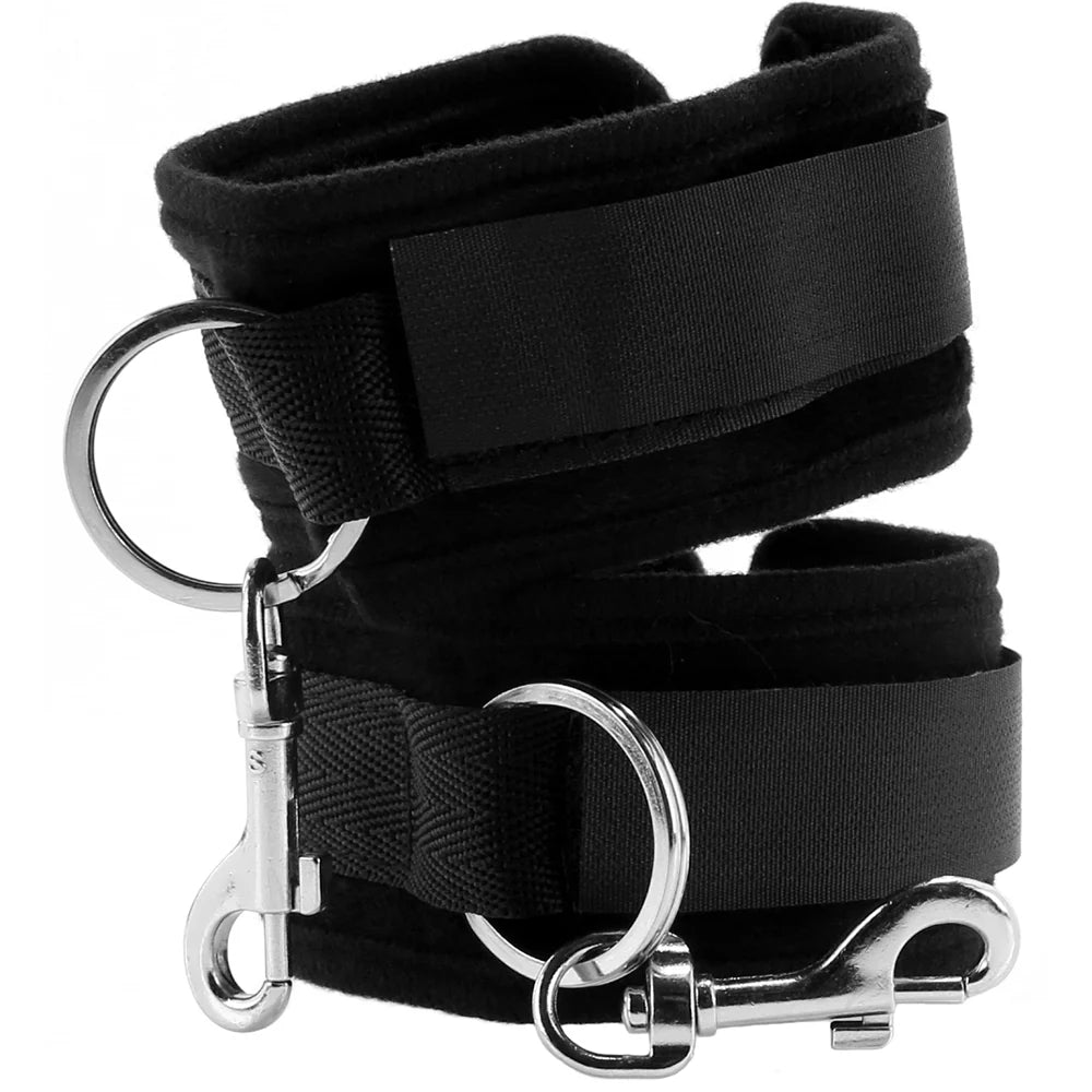 Black Deluxe Buckle Handcuffs