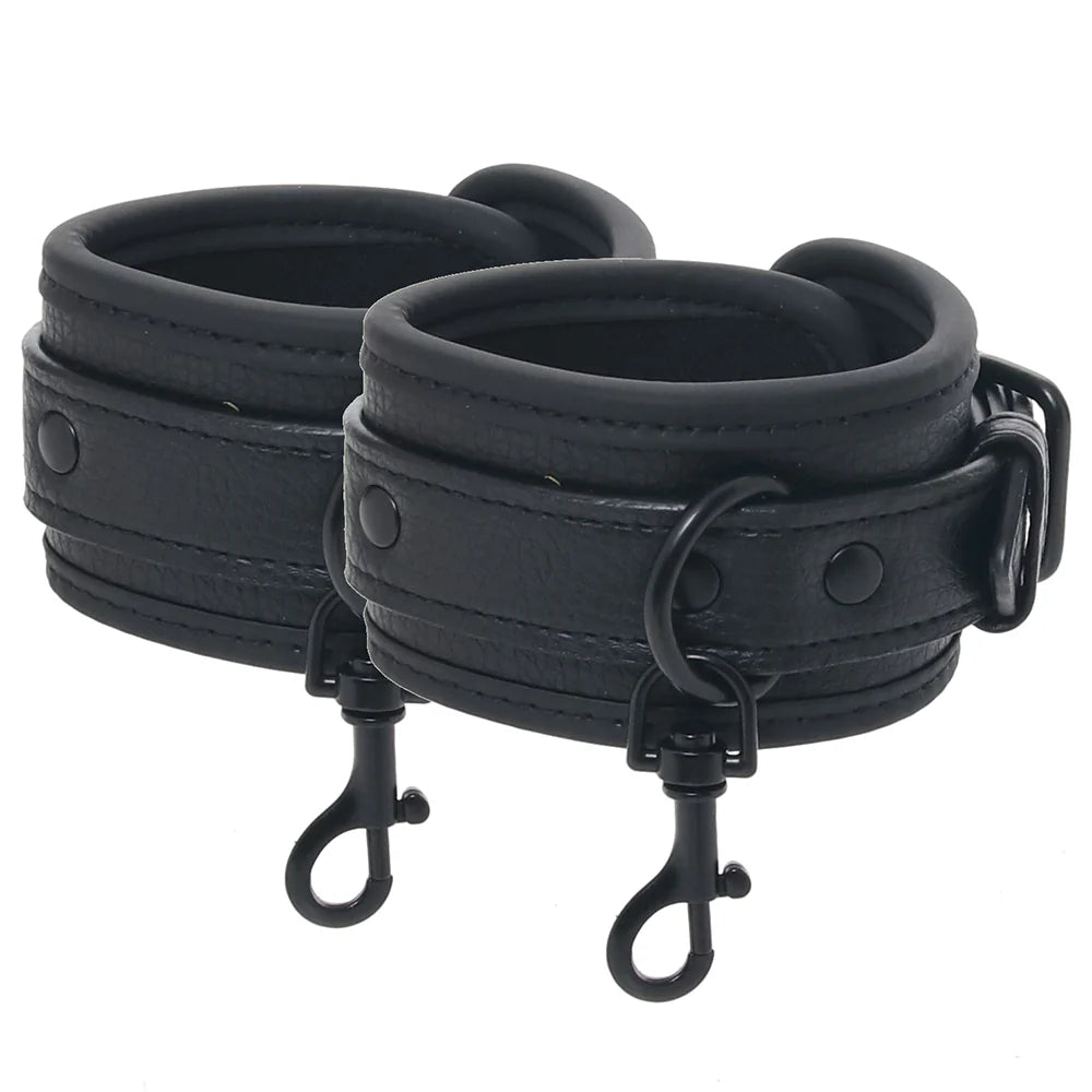 Blackout Deluxe Leather Handcuffs